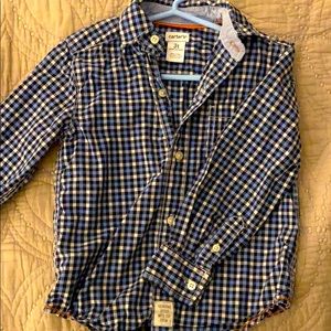 Blue plaid Carter’s size 3T button down shirt
